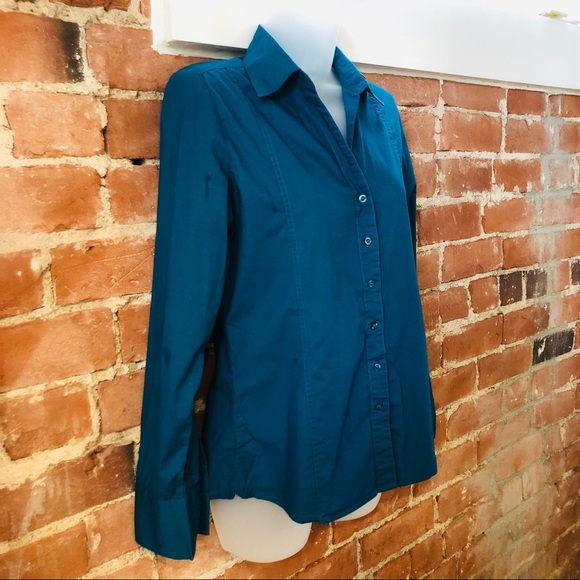 Turquoise Button Down Shirt - Picture 2 of 5